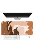 Black Kawaii Cat Deskmat