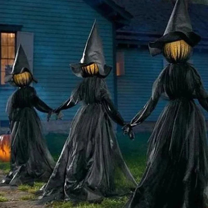 Halloween Light-Up Witches Yard Statues