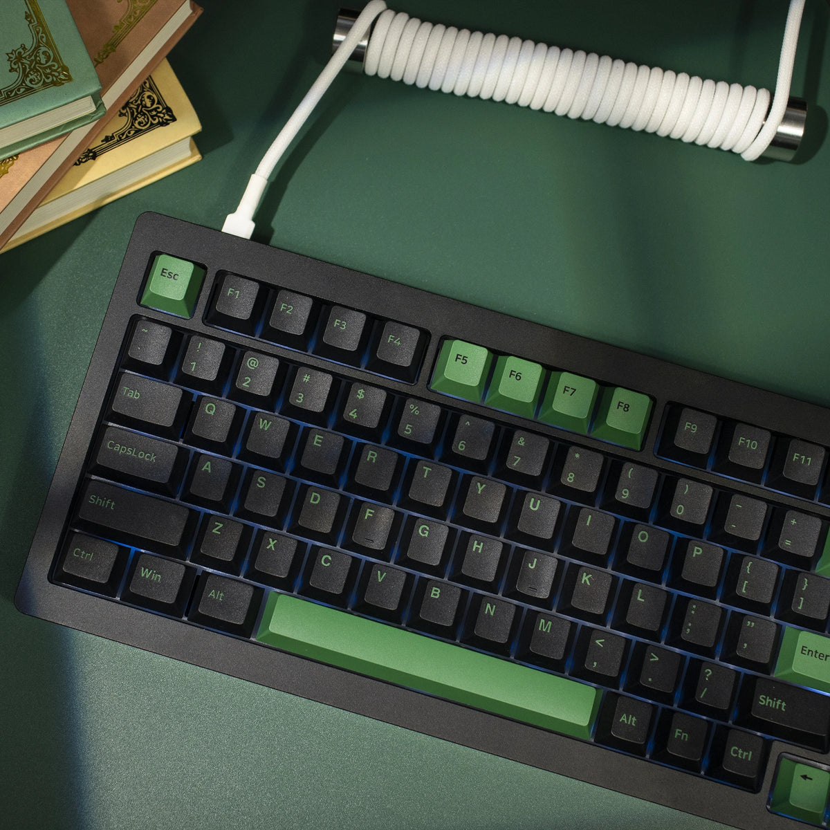 Green Black Cherry Keycaps