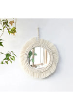 Aesthetic Boho Macrame Mirror