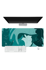 Black Kawaii Cat Deskmat