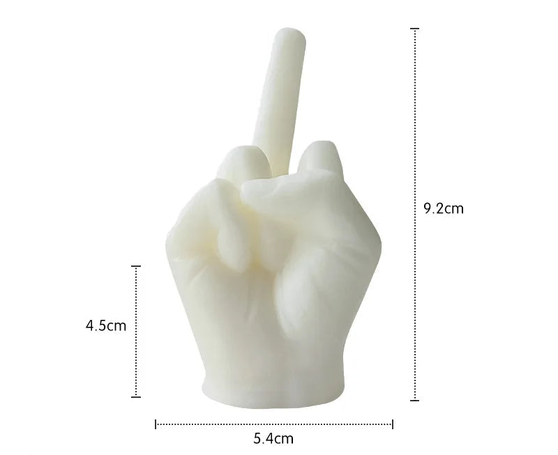 Rebel Flame Hand Gesture Candle