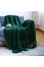 Cozy Cream Fringe Throw Blanket