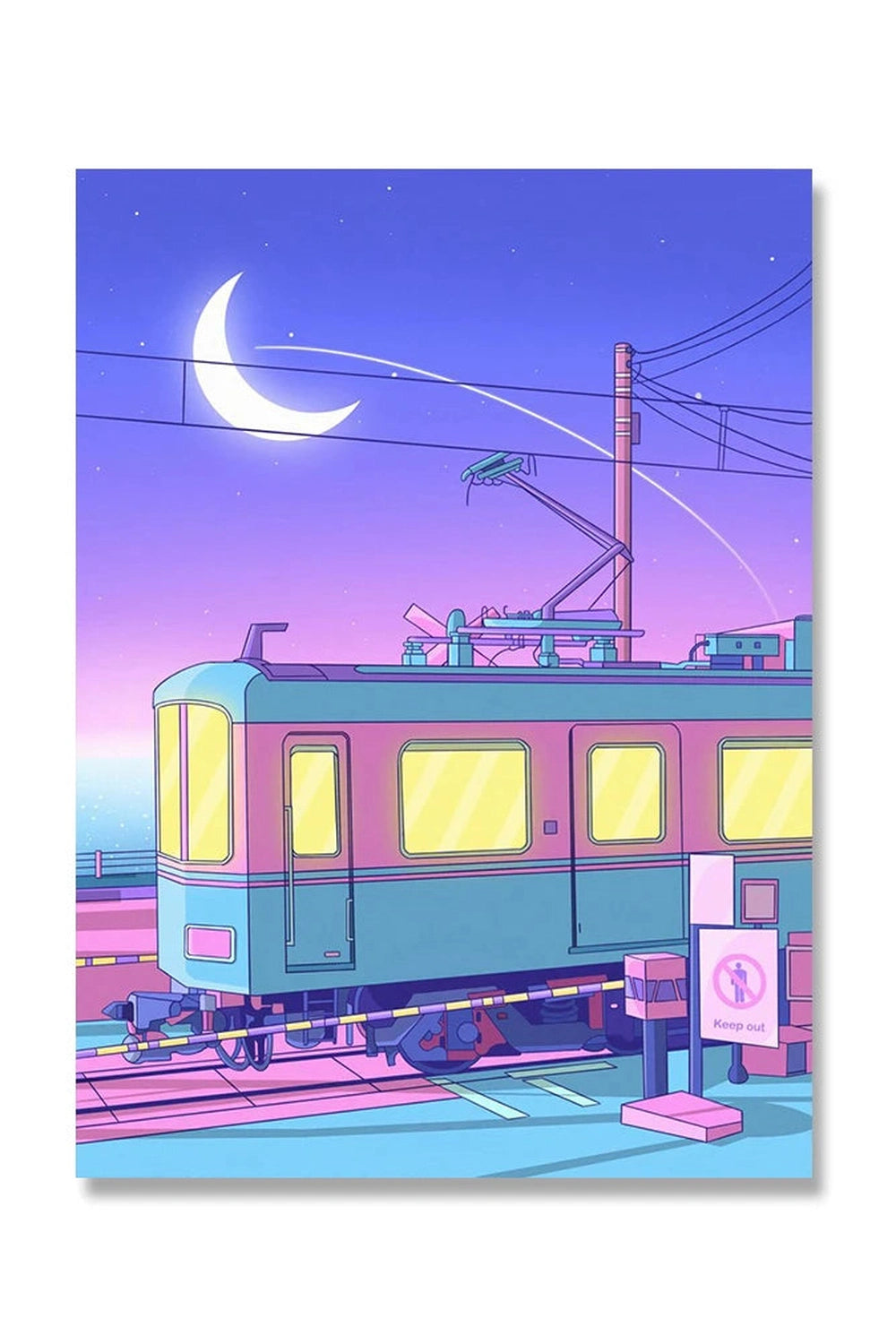 Japan City Night Canvas Poster