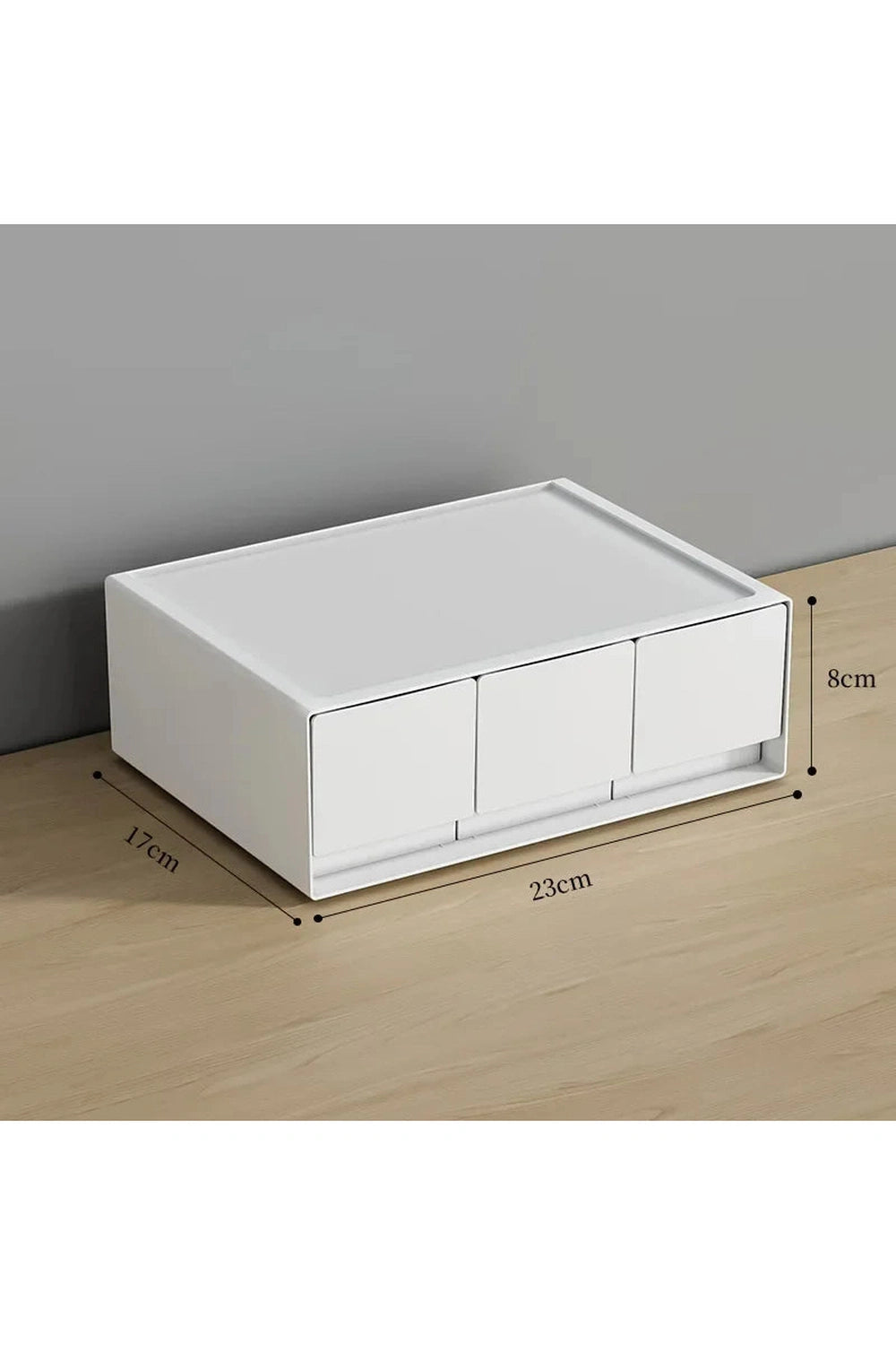 Stackable White Storage Drawer