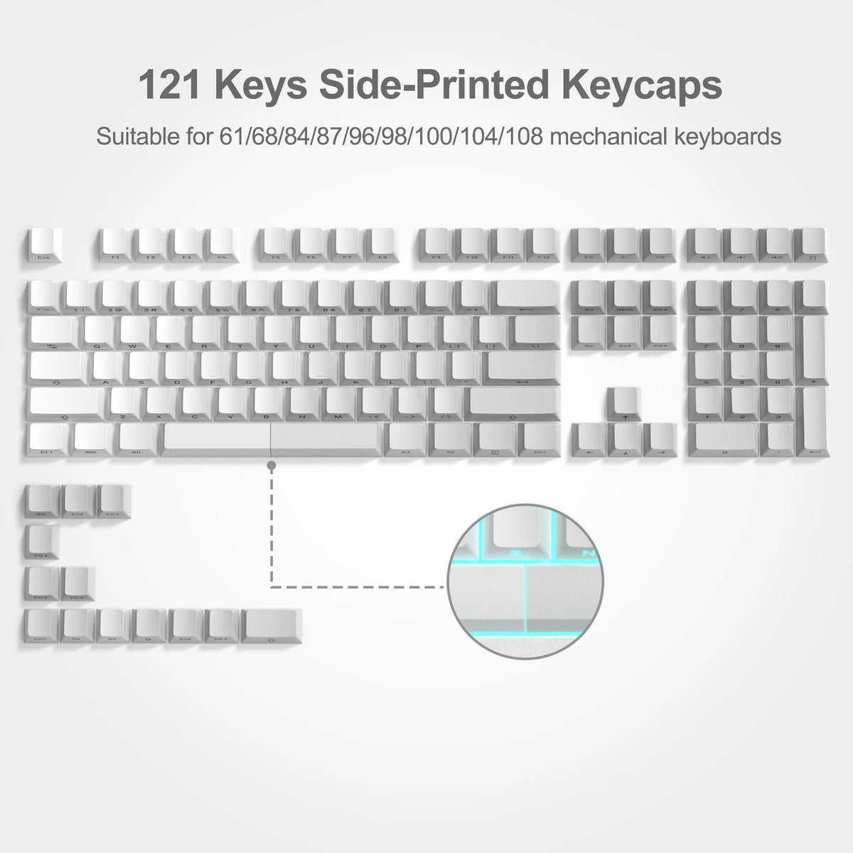 Polar Day Backlit Keycaps