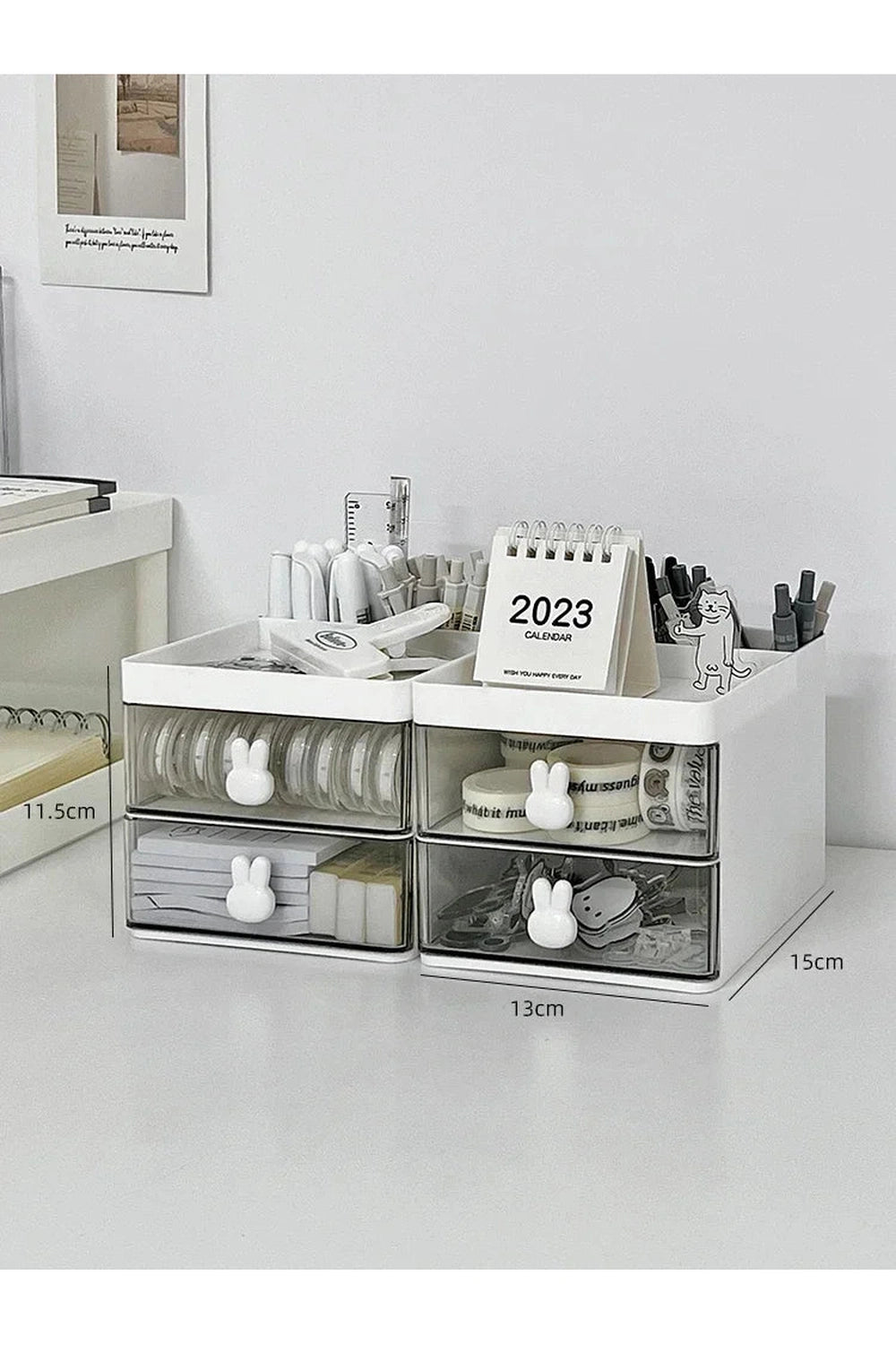 Minimalist Bunny Desk Organizer