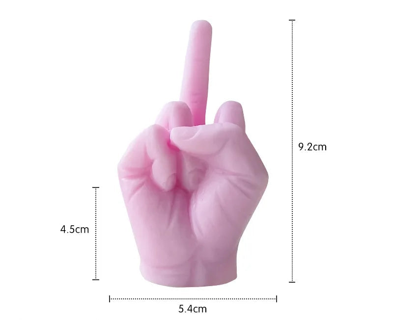 Rebel Flame Hand Gesture Candle