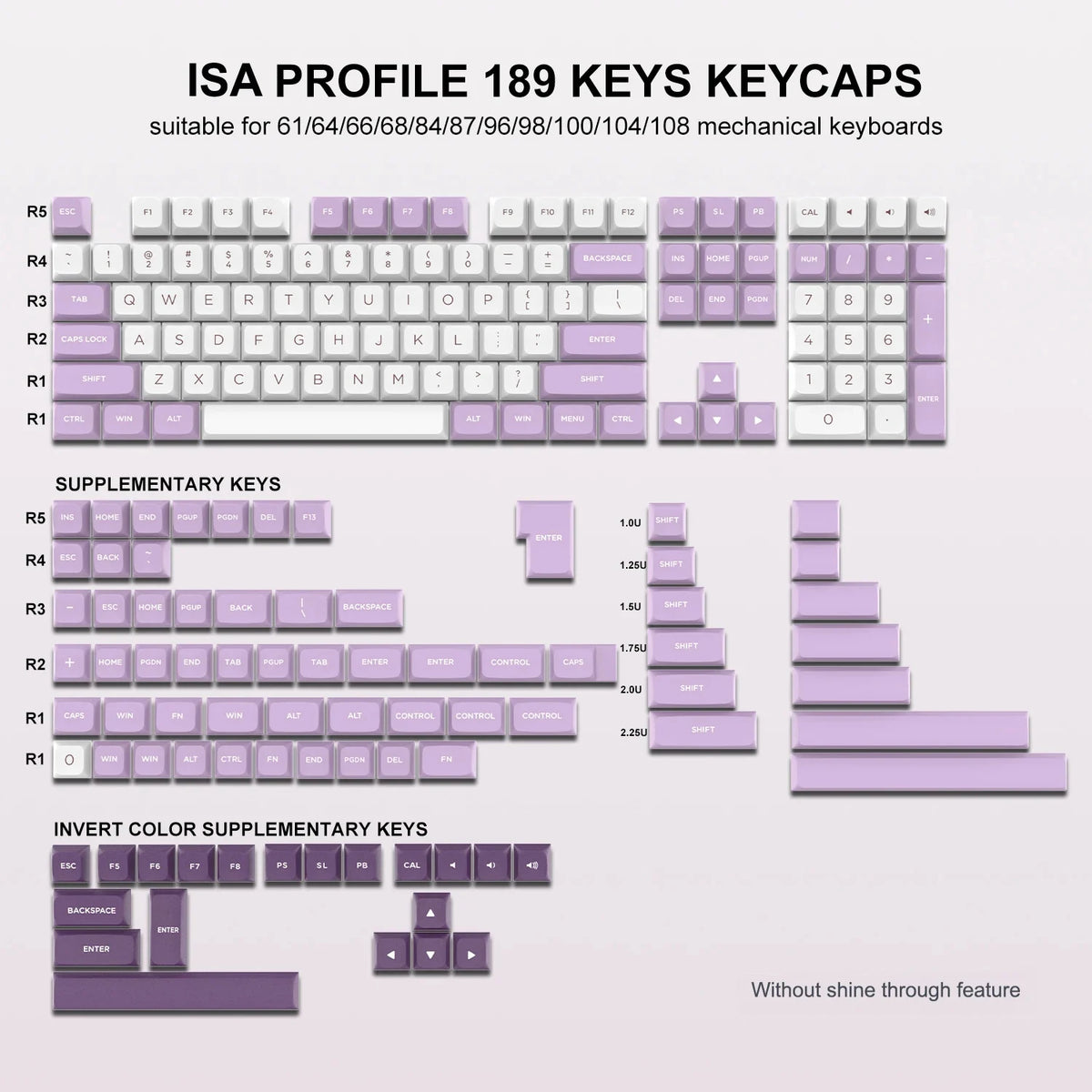 Purple White ISA Keycaps