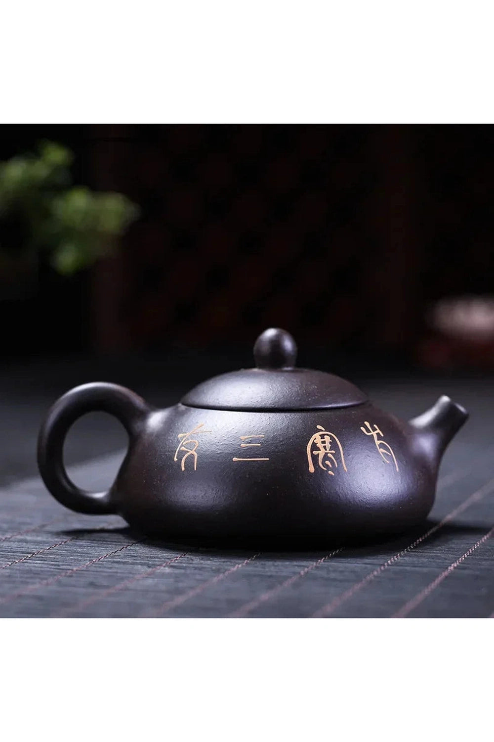 Clay Stone Scoop Teapot