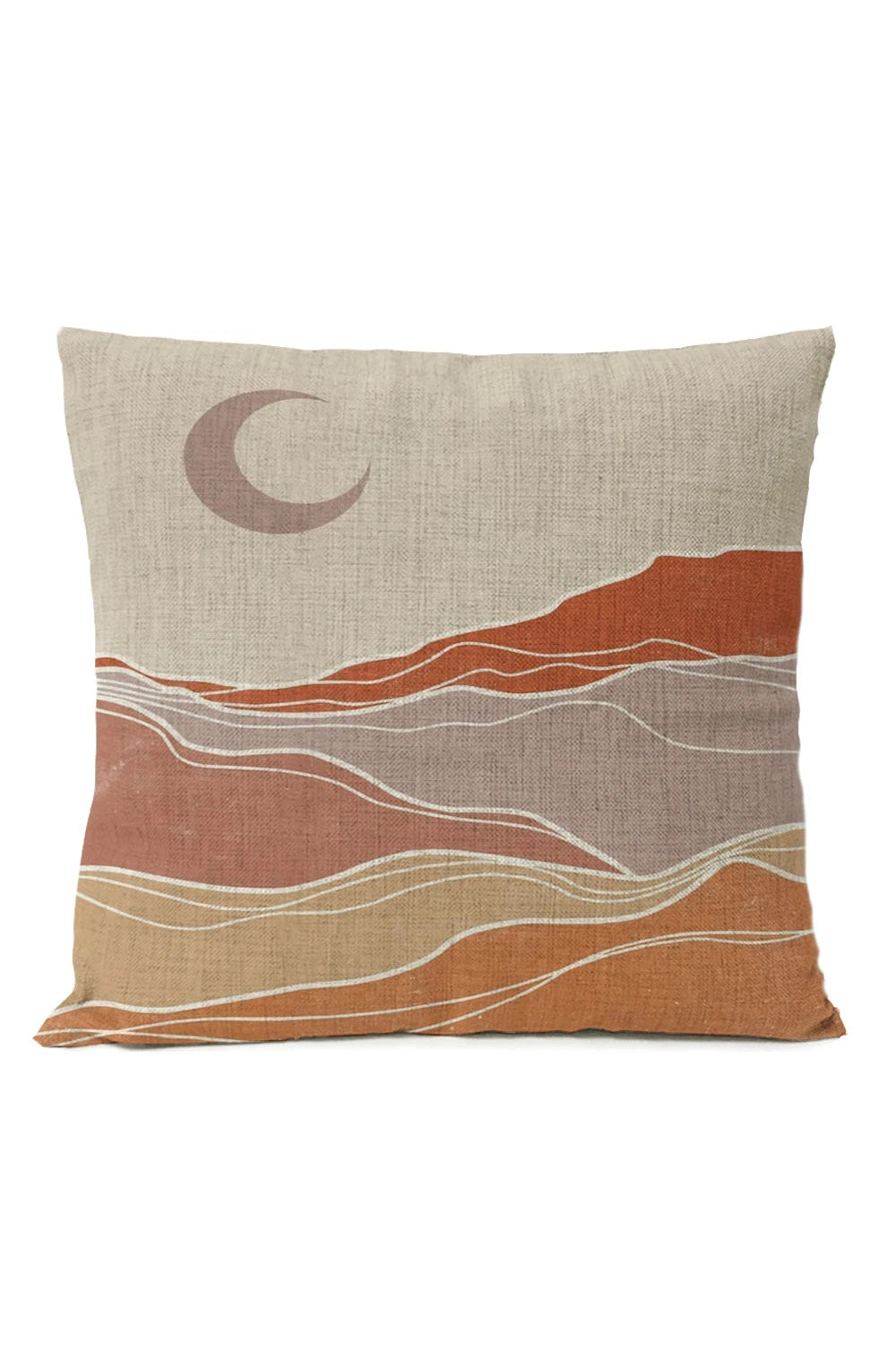 Boho Sun Moon Pillow Cover