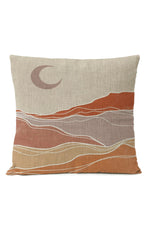 Boho Sun Moon Pillow Cover