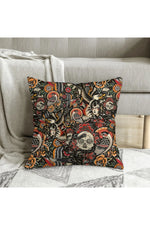 Skull & Roses Grunge Pillow Cover