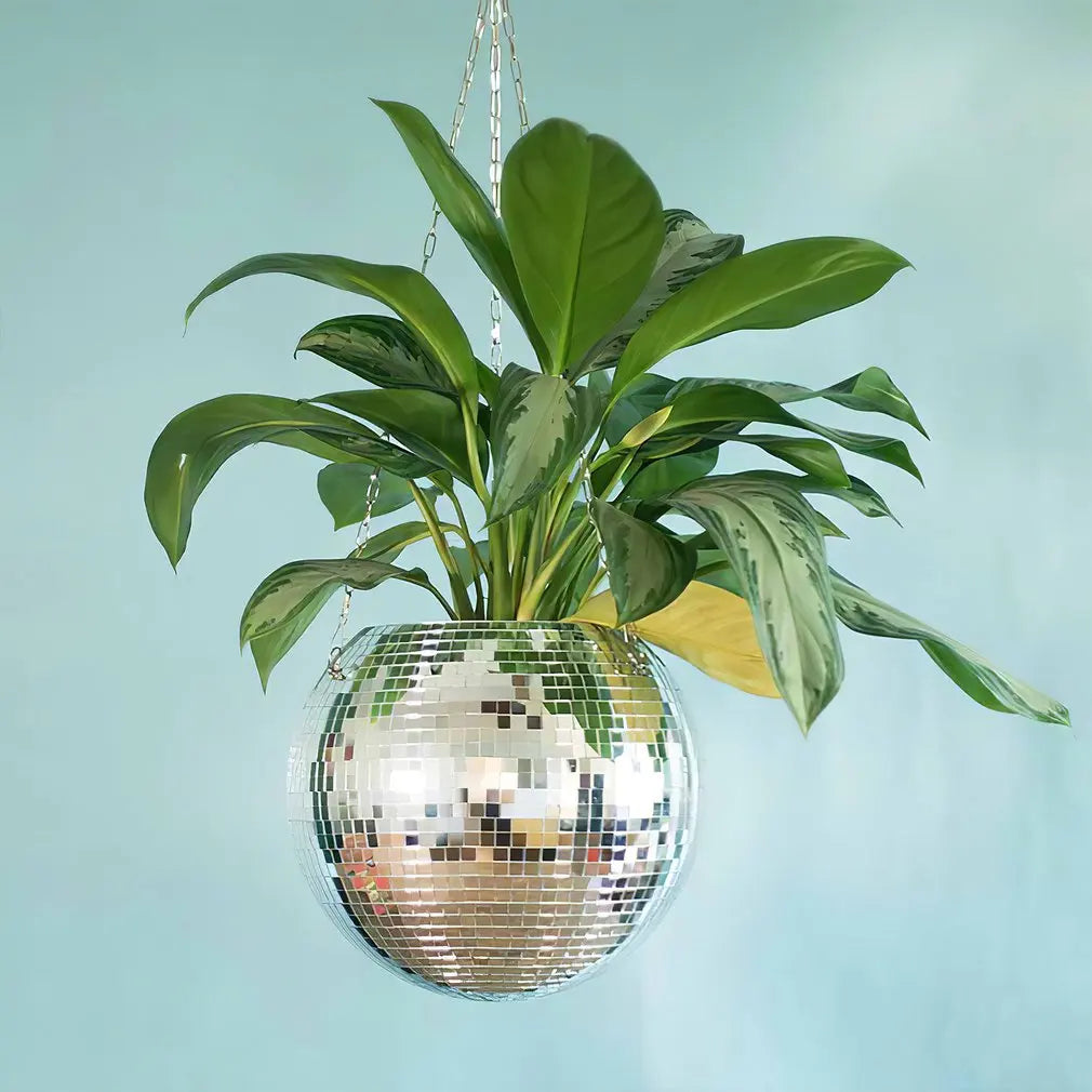 Bohemian Disco Ball Plant Pot