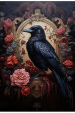 Gothic Crow Canvas Posters Set