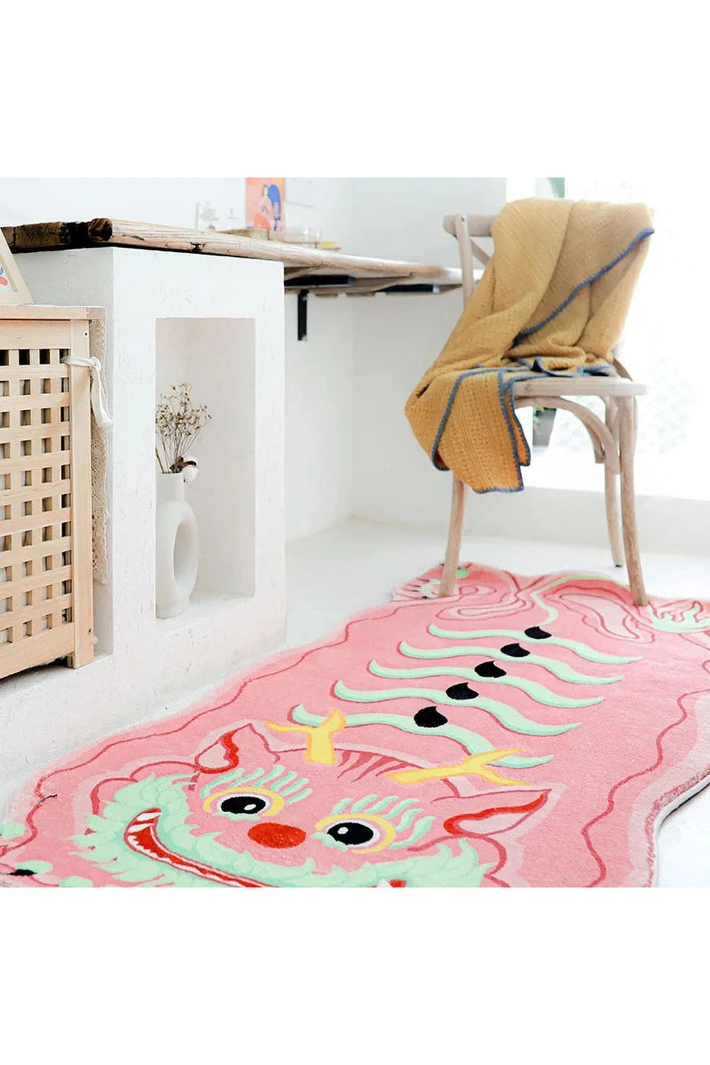 Pink Dragon Coctail Rug