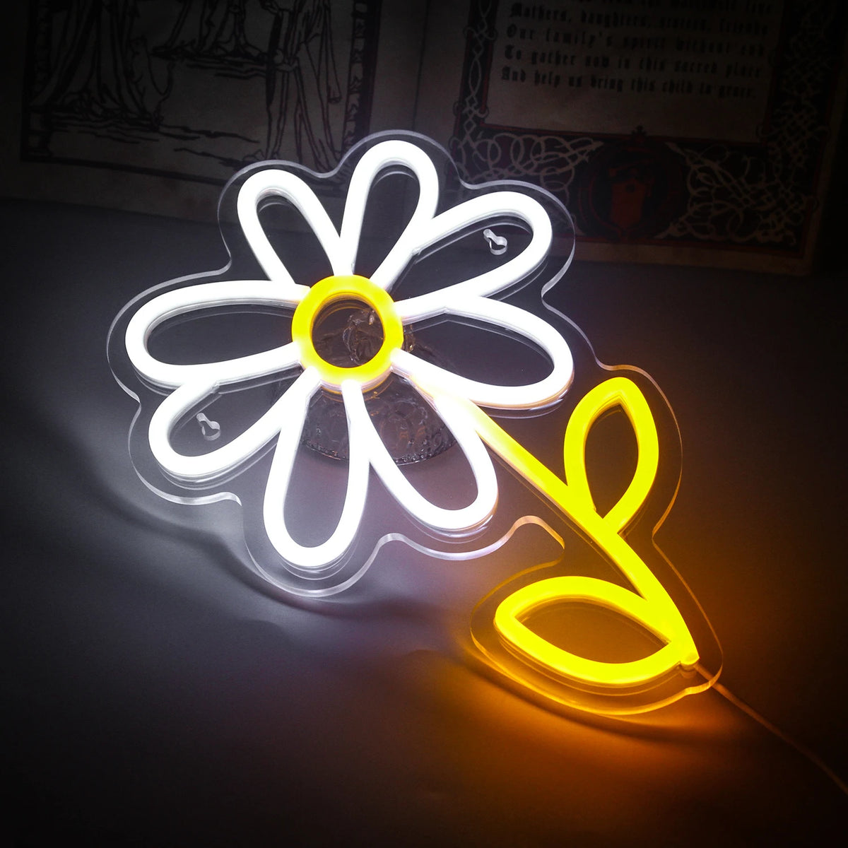 Neon Daisy Glow Sign