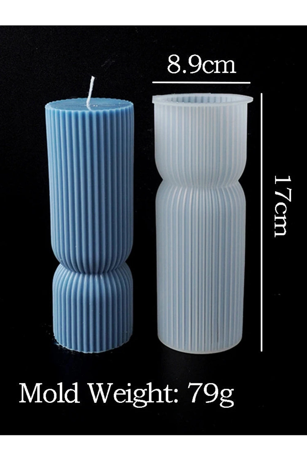 Modern Pleat Candle Mold Set