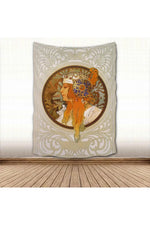 Art Nouveau Zodiac Goddess Tapestry