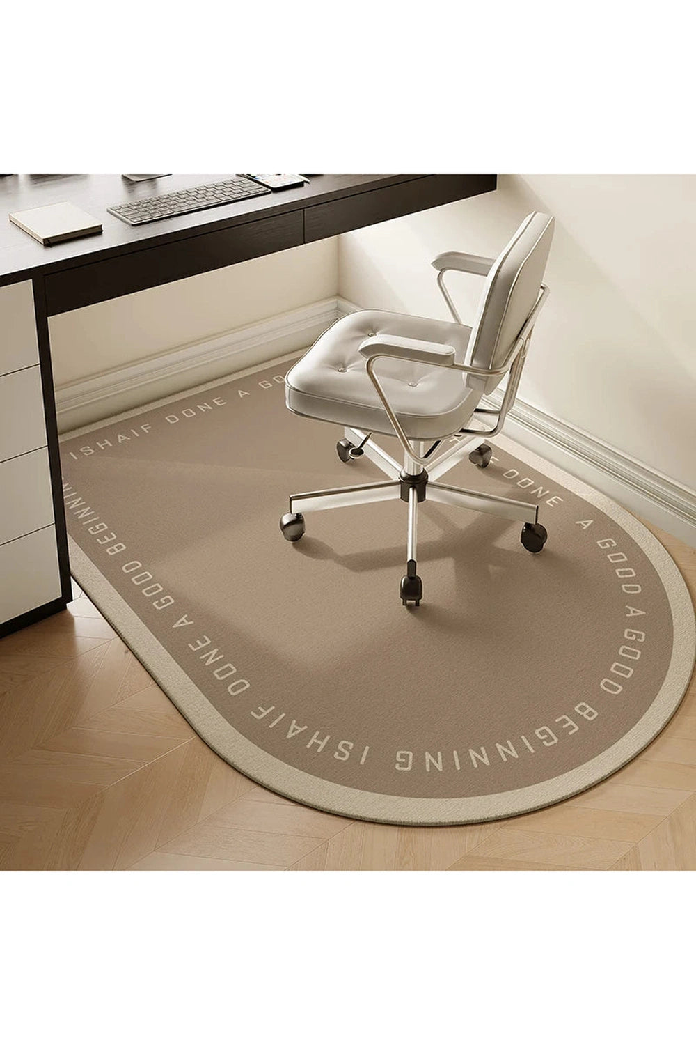 Study Computer Chair Floor Mat Non-slip Bedroom Carpet Living Room Large Rounded TPR Bottom Anti-slip Swivel Chairs Rug 의자 바닥 매트