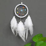 Boho Emerald Dreams Feather Dreamcatcher