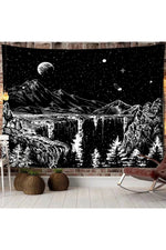 Cosmic Mountain Night Tapestry