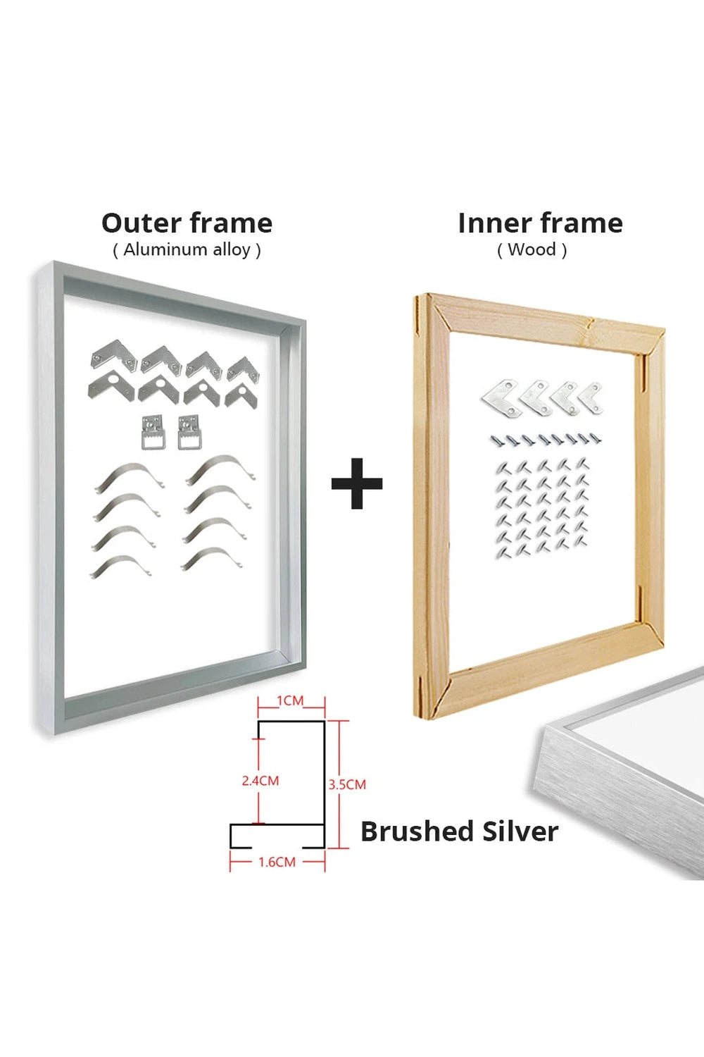 Golden Black Aluminum Frames