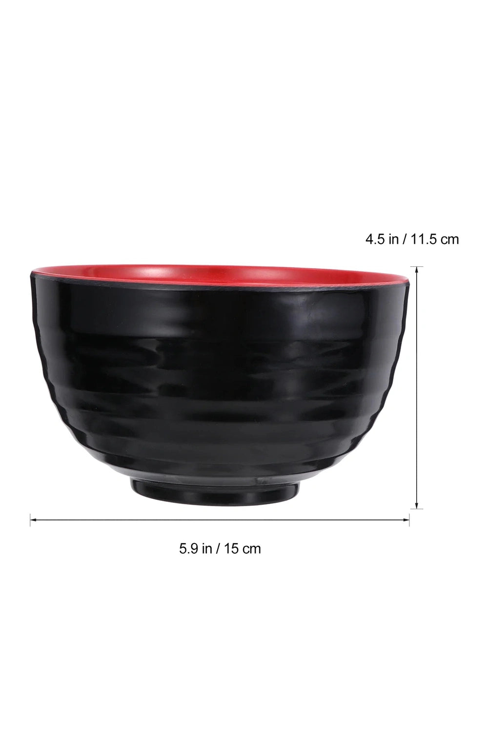 Red and Black Minimalist Bowl Set