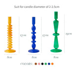 European Glass Candle Holder