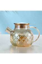 Luxurious Glass Flower Teapot