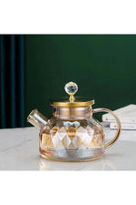 Luxurious Glass Flower Teapot