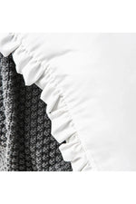 French Solid Ruffle Pillow Case