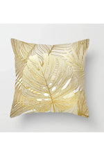 Fall Decor Yellow Leaf Polyester Pillow Case