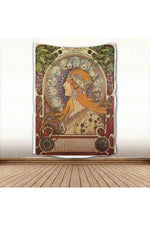 Art Nouveau Zodiac Goddess Tapestry