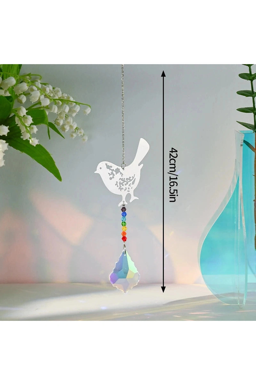 Golden Butterfly Prism Suncatcher