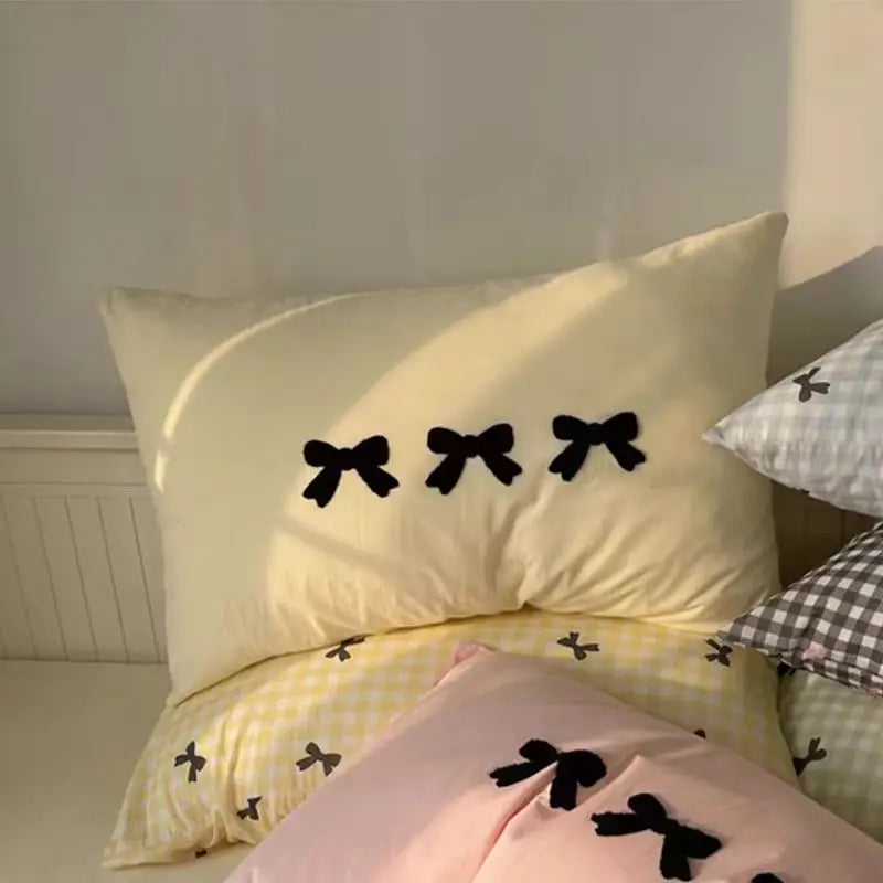 Decorative Pillows with Bow Designs