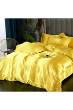 Satin Deluxe Solid Bedding Set