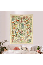 Vintage Botanical Garden Tapestry