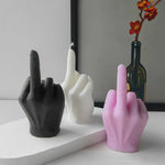 Rebel Flame Hand Gesture Candle