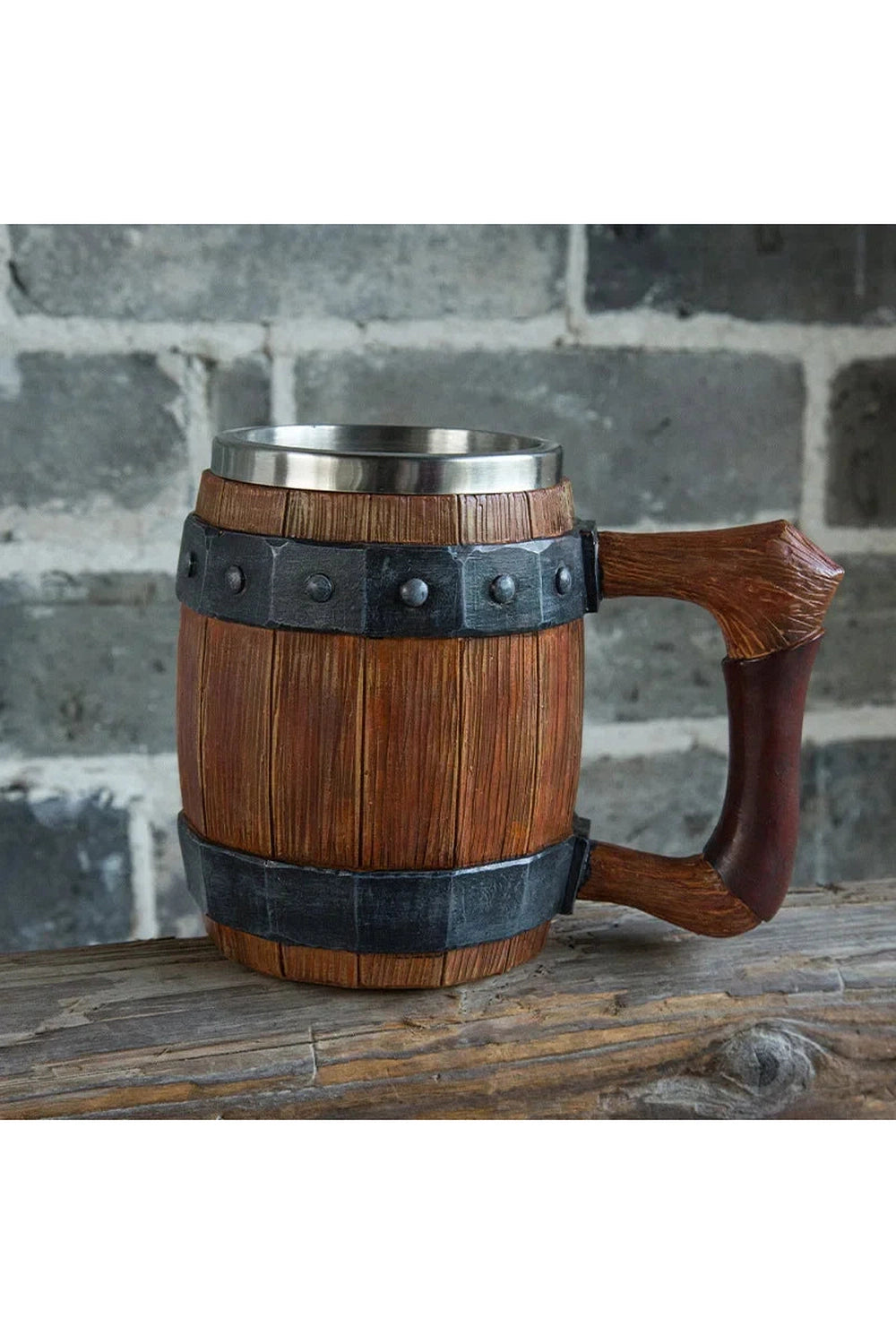 Wood Style Viking Mug