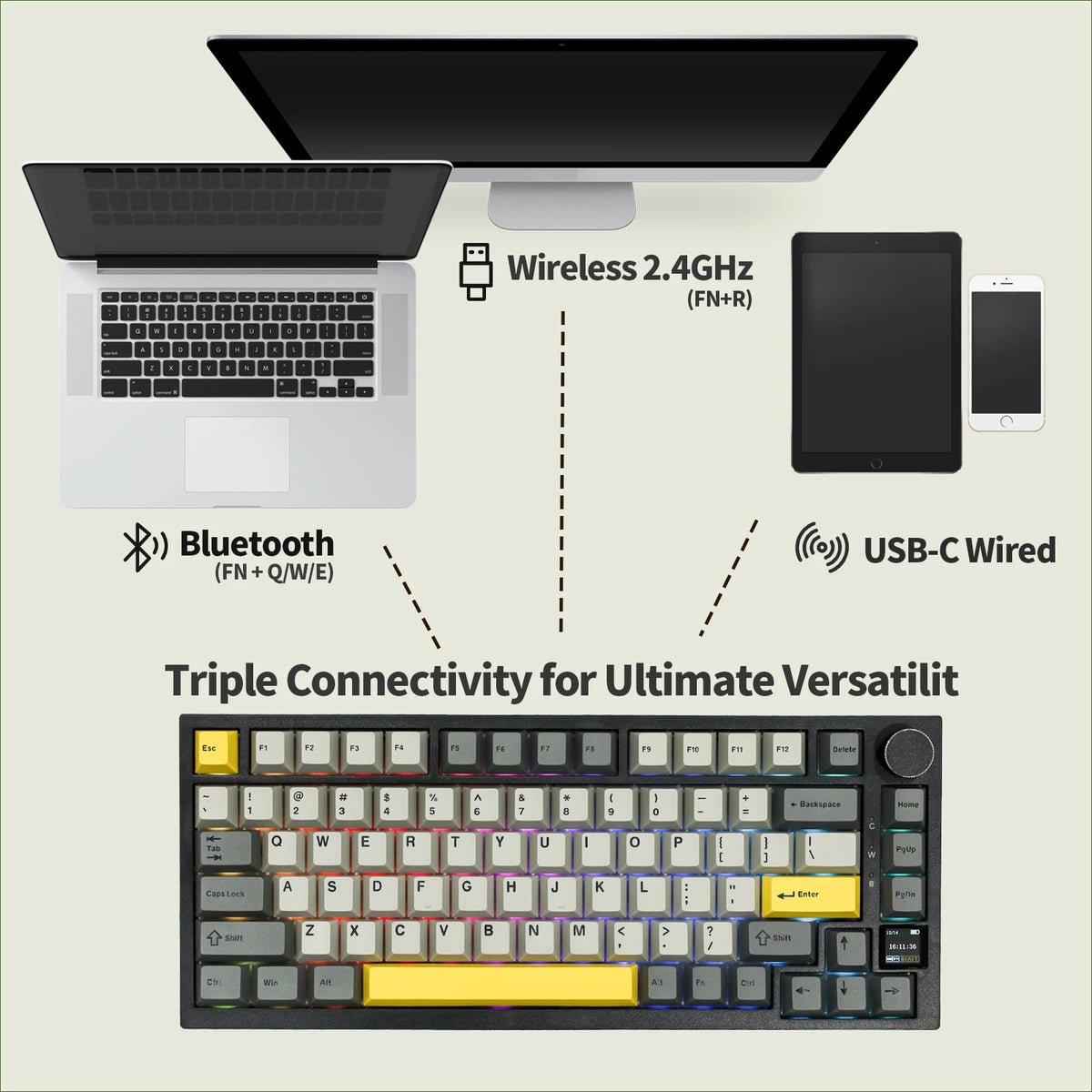 Teclado profesional 75% mecánico