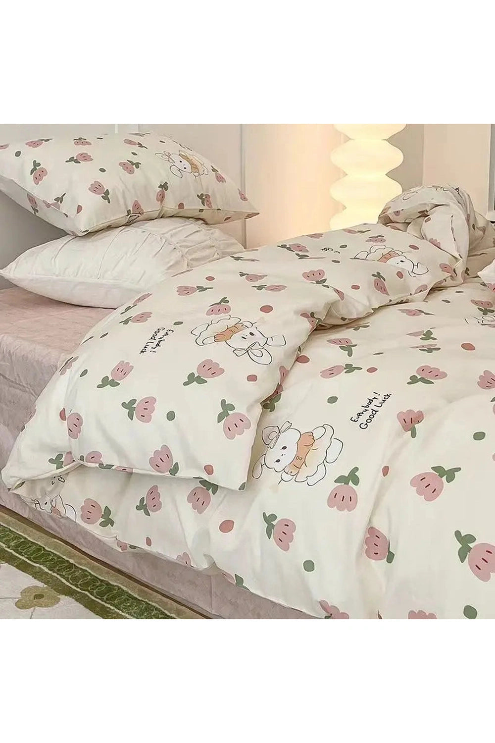 Floral Korean Romantic Bedding Set