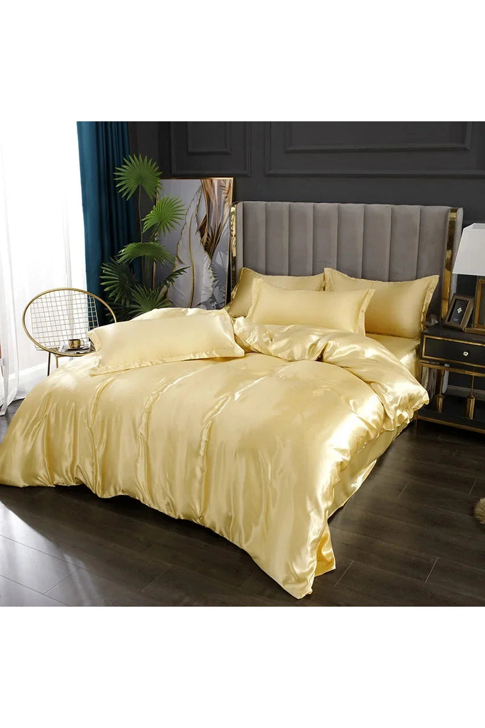 Satin Deluxe Solid Bedding Set