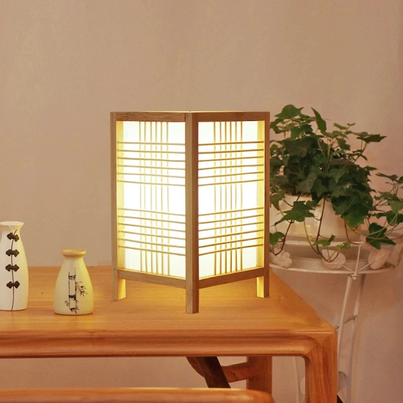 Zen Bamboo Grid Tischlampe