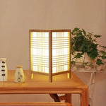 Zen Bamboo Grid Table Lamp