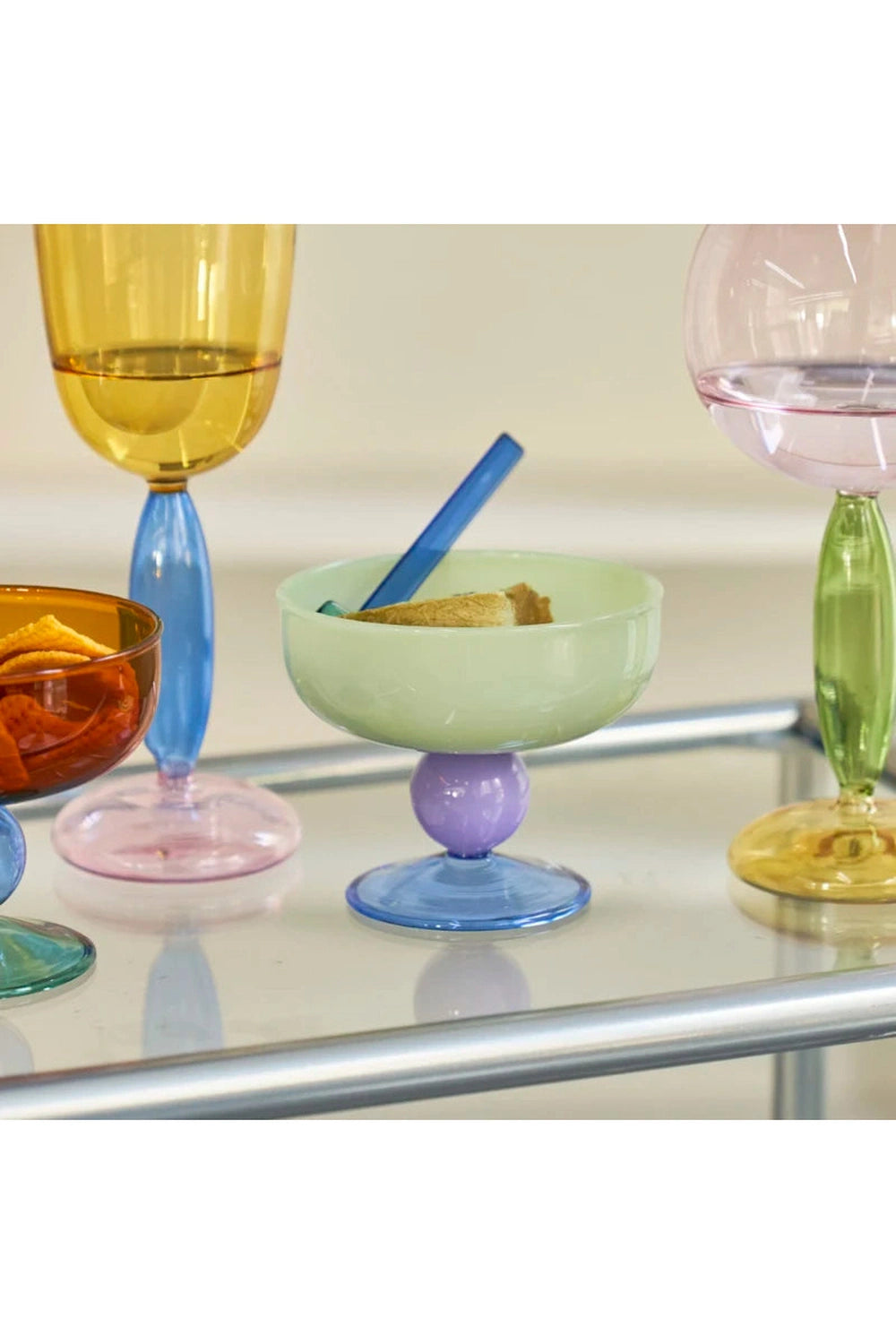 Colorful Glass Yoghurt Bowl