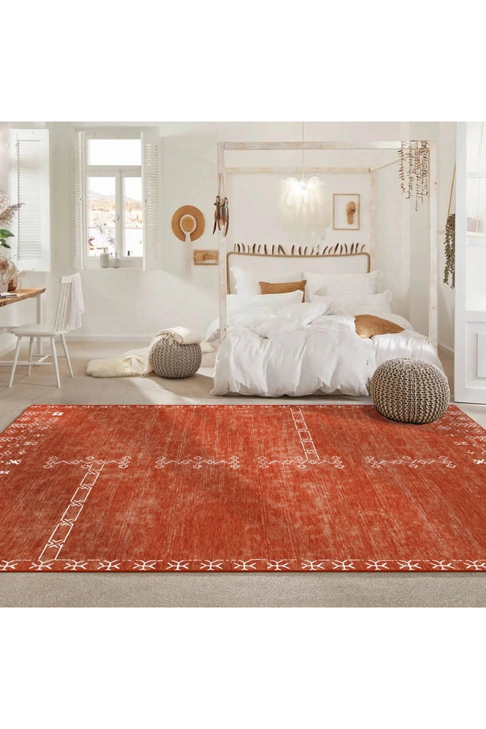 Boho Terracotta Area Rug