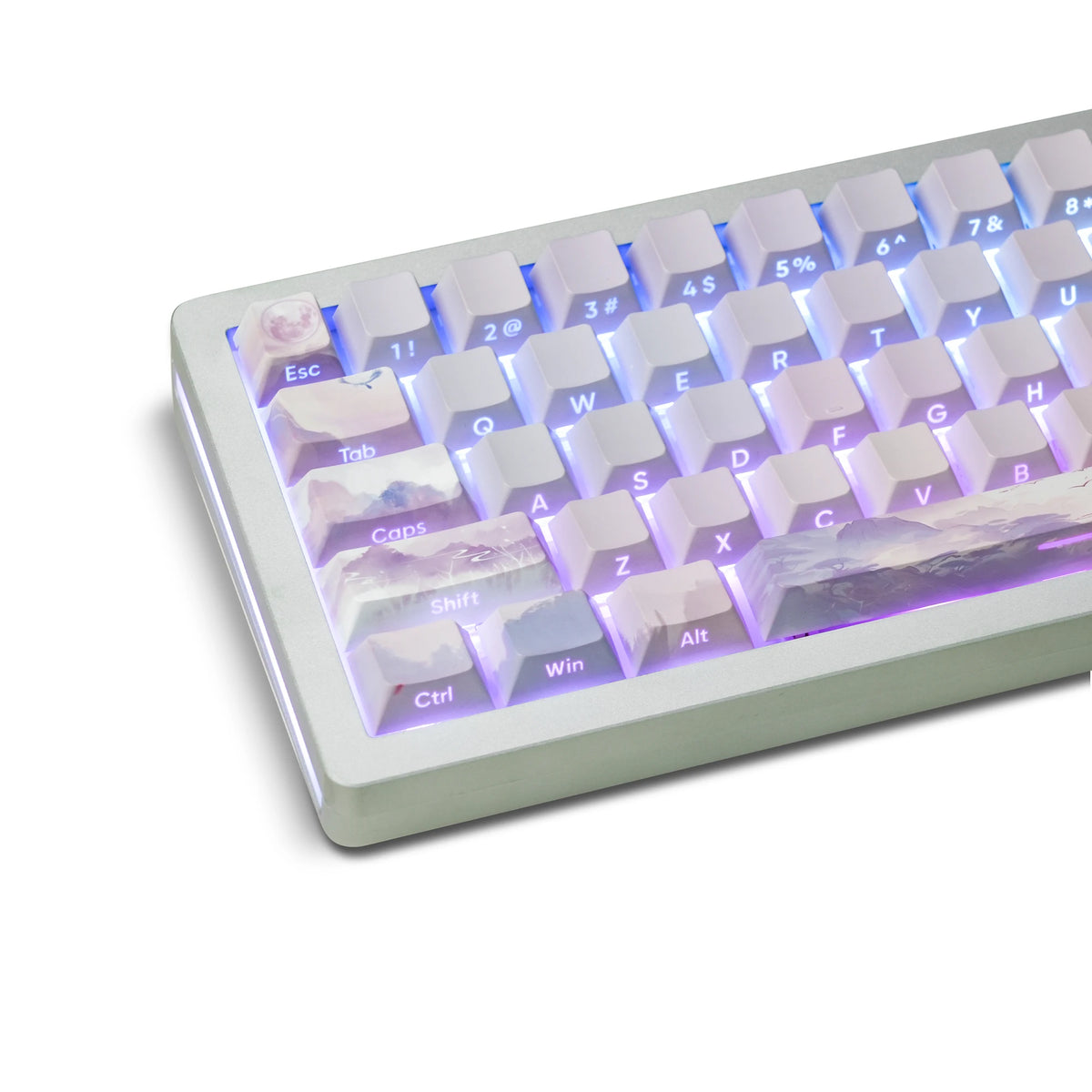 Sakura Purple Backlit Keycaps