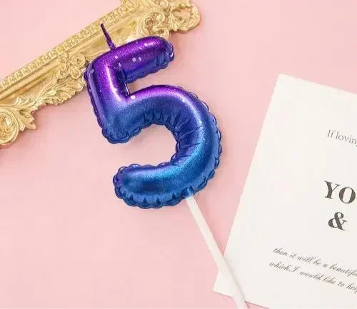 Pastel Balloon Number Candles