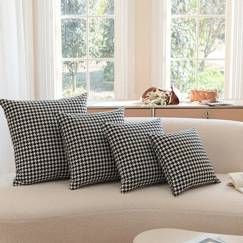 Houndstooth Chic Pillow Case